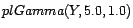 $\displaystyle plGamma(Y,5.0,1.0)$