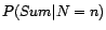 $P(Sum \vert N=n)$